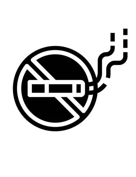 Nincs Dohányzás Cigaretta Ikon Vektor Illusztráció — Stock Vector