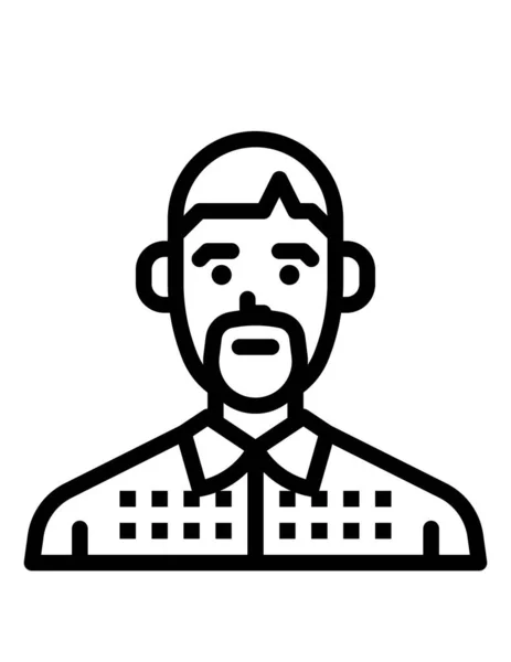 Avatar Hombre Icono Vector Ilustración — Archivo Imágenes Vectoriales