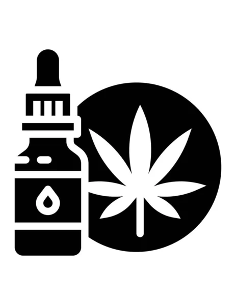 Illustrationsdesign Für Cannabis Symbole — Stockvektor