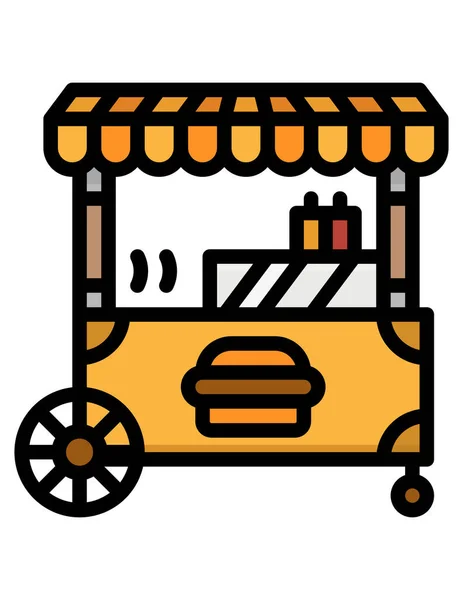 Icono Vector Comida Rápida — Vector de stock