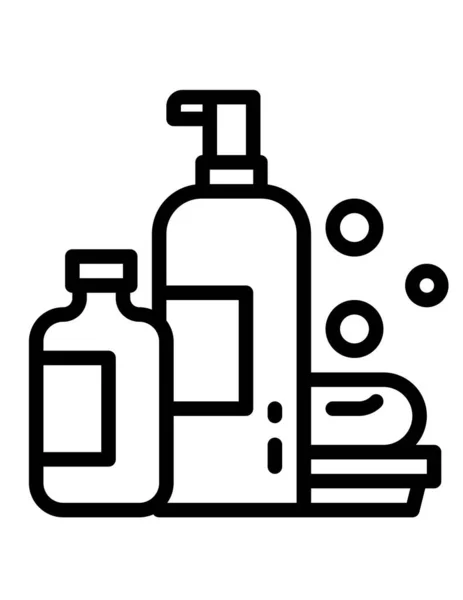 Icono Las Botellas Salón Spa Ilustración Vectorial — Archivo Imágenes Vectoriales