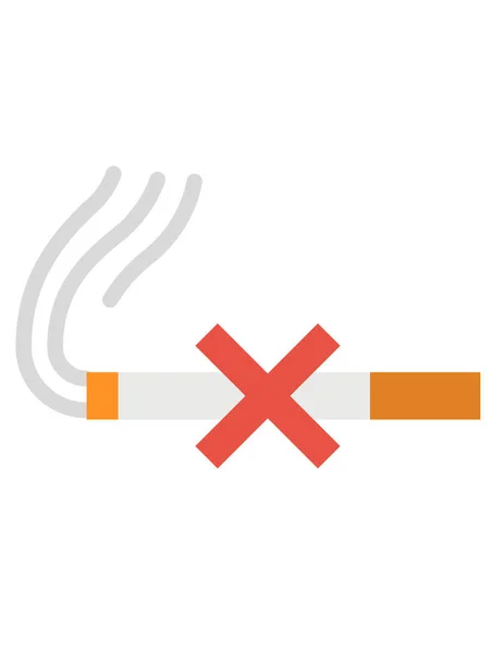 Fumar Cigarrillo Icono Vector Ilustración — Archivo Imágenes Vectoriales