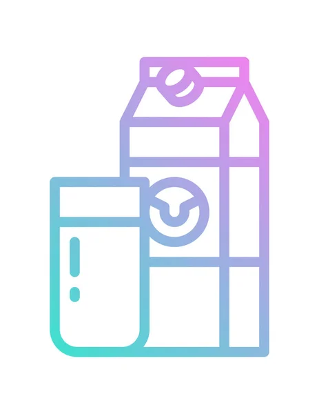 Vektorillustration Mælkeglas – Stock-vektor