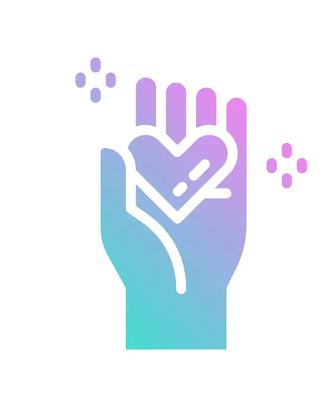 Hand Holding Heart Icon — Stock Vector