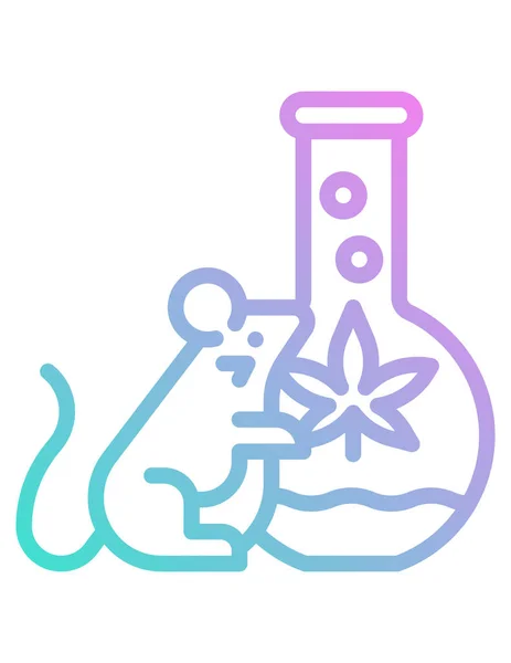 Διανυσματική Απεικόνιση Σωλήνα Χημικής Δοκιμής Και Ποντικού — Διανυσματικό Αρχείο