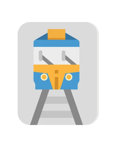 Ikona Vlaku Plochém Stylu Izolované Bílém Pozadí Symbol Přepravy — Stockový vektor