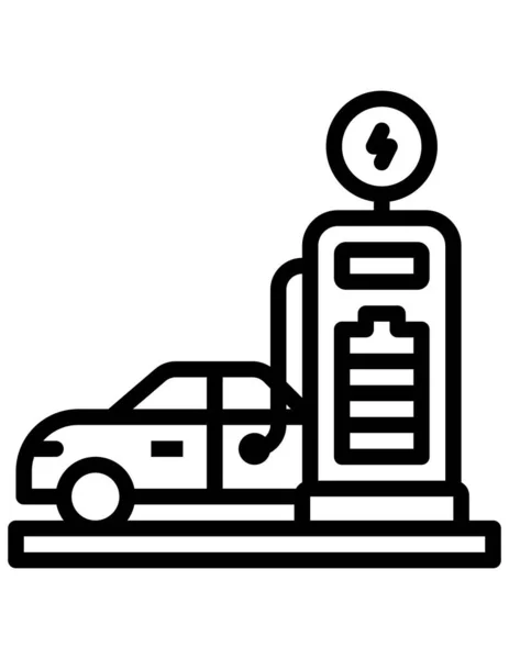 Coche Cargador Icono Vector Ilustración — Vector de stock