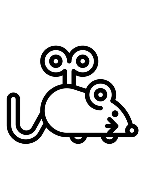 Icona Del Mouse Giocattolo Illustrazione Vettoriale — Vettoriale Stock
