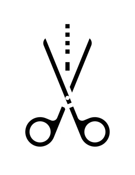 Schere Linie Symbol Vektor Illustration — Stockvektor