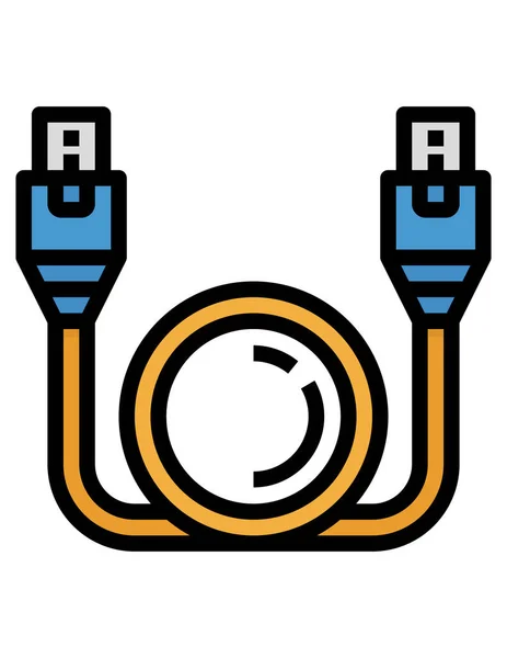 Usb Plug Vector Icono — Vector de stock
