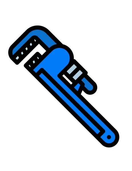 Wrench Flat Icon Vector Illustration — Stock Vector