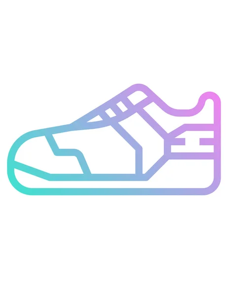 Zapatos Vector Línea Icono — Vector de stock