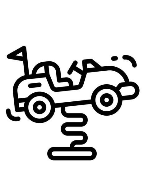 Vector Illustratie Van Speelgoed Auto Witte Achtergrond — Stockvector