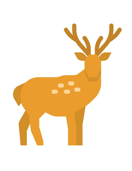 Vector Illustration Deer — Stock Vector