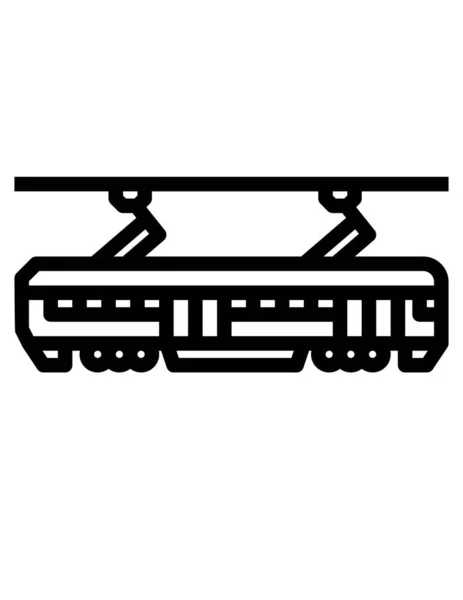 Ilustración Vectorial Del Tren Subterráneo Sobre Fondo Blanco — Vector de stock