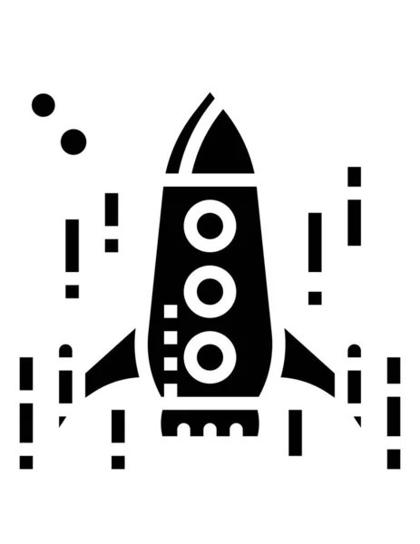 Space Rocket Icon Vector Illustration — Stock Vector