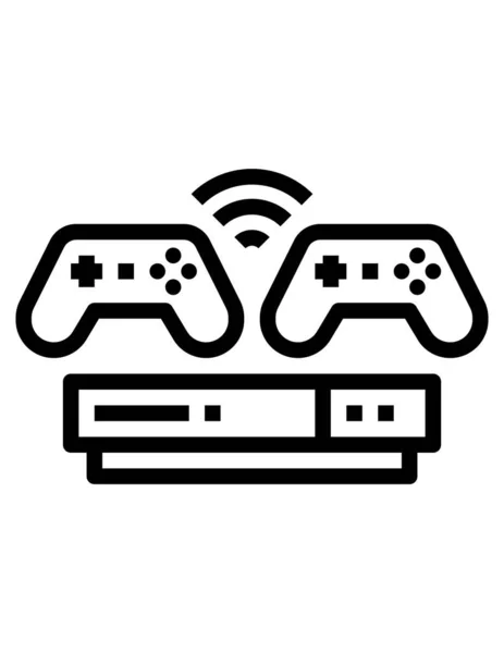 ビデオゲームコントローラーアイコンベクトルイラストグラフィックデザイン — ストックベクタ