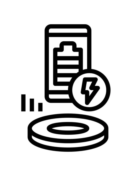 Vector Illustration Wireless Charging Icon — Stock Vector