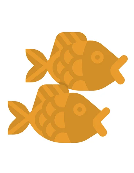 Fisch Symbol Cartoon Stil Isoliert Auf Weißem Hintergrund Animal Symbol — Stockvektor