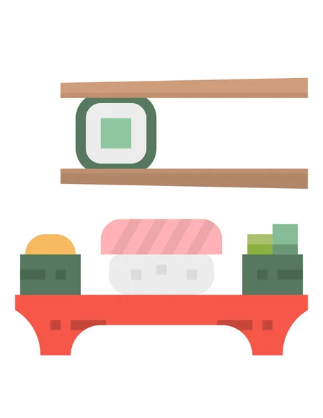 Sushi Icon Vector Illustration — Stock Vector