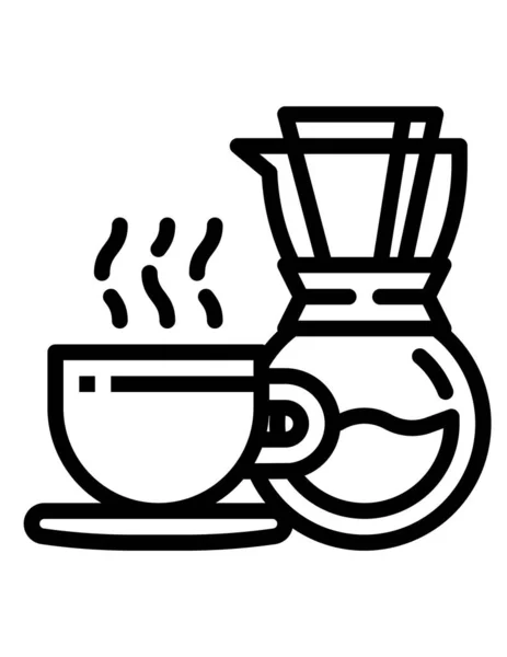 Ikona Kawy Ilustracja Wektora — Wektor stockowy