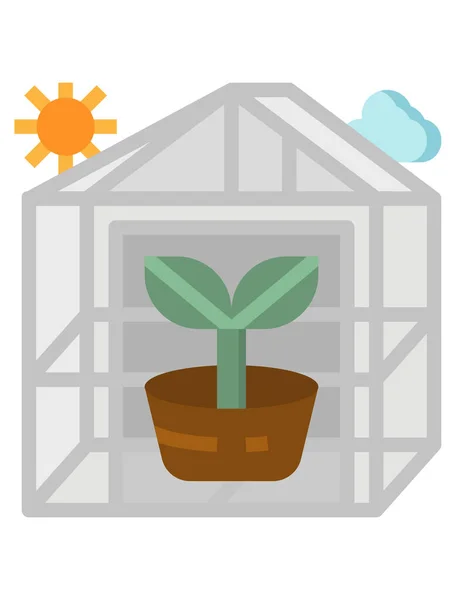 Icono Planta Ecológica Vector Ilustración Diseño Gráfico — Archivo Imágenes Vectoriales