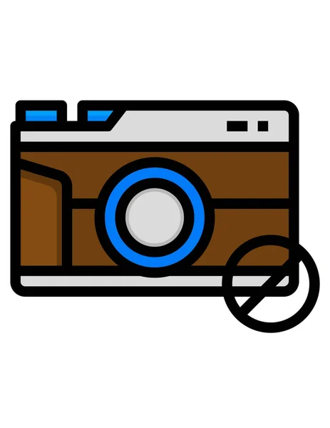 Icône Caméra Illustration Vectorielle — Image vectorielle