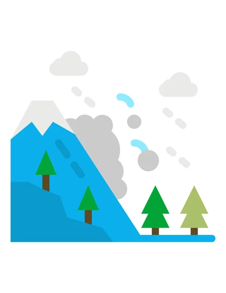 Paysage Montagneux Avec Arbres Montagnes — Image vectorielle