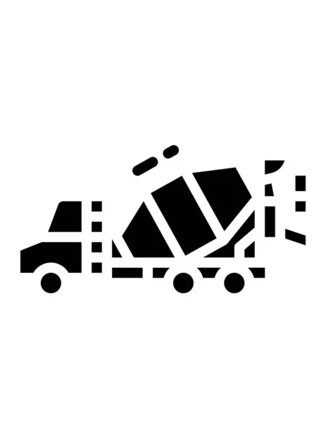 Vector Illustratie Van Vrachtwagen Witte Achtergrond — Stockvector