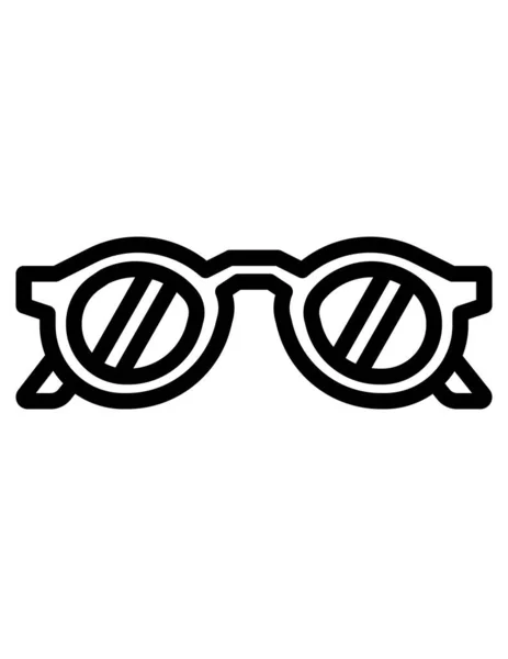 Gafas Línea Vector Icono — Vector de stock