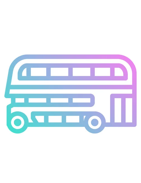 Doppeltes Bus Vektor Symbol — Stockvektor