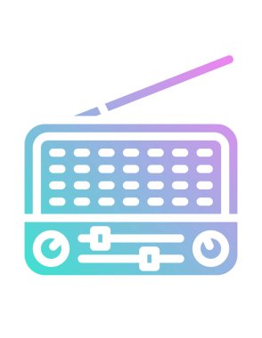 Bir radyo simgesinin vektör illüstrasyonu