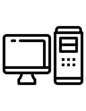 kişisel bilgisayar beyaz arkaplanda izole edildi