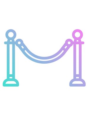 bariyer çizgi simgesi, vektör illüstrasyonu