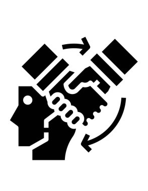 El sıkışma simgesi vektör illüstrasyonu