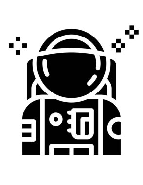 astronot simgesi vektör illüstrasyonu