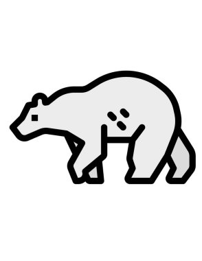 Ayı simgesi, vektör illüstrasyonu 