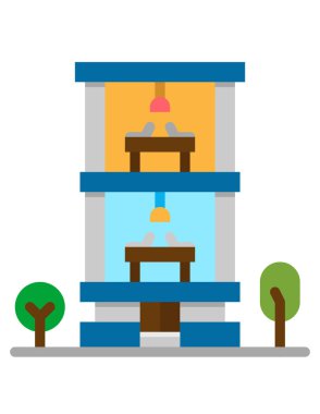 ev inşa simgesi, vektör illüstrasyonu