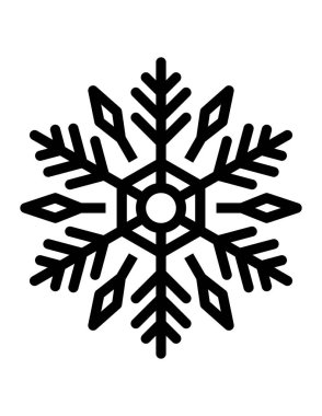 kar Tanesi simgesi vektör çizimi