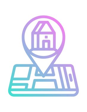 Modern b 'nin vektör illüstrasyonu simge haritasından yoksun