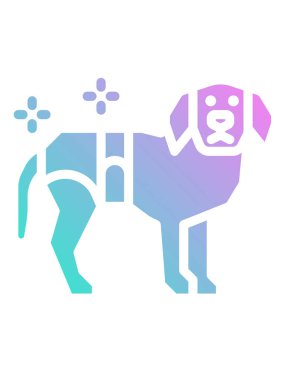 köpek simgesi, vektör illüstrasyonu   