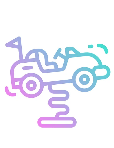 Διανυσματική Απεικόνιση Του Αυτοκινήτου Παιχνιδιών Λευκό Φόντο — Διανυσματικό Αρχείο