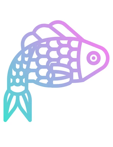 Fisch Symbol Vektor Illustration — Stockvektor