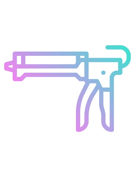Vector Illustration Silicone Pistol Icon — Stock Vector