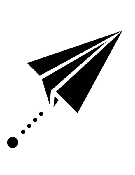 紙飛行機のアイコン ベクターイラスト — ストックベクタ