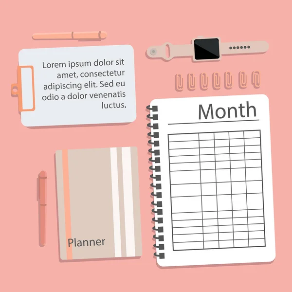 İş planlama vektör çizim. Zaman yönetimi