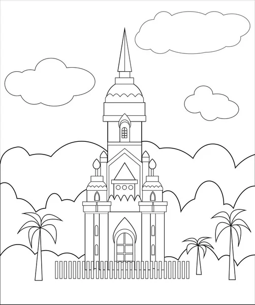 Boyama kitabı için çölde vektör Palace