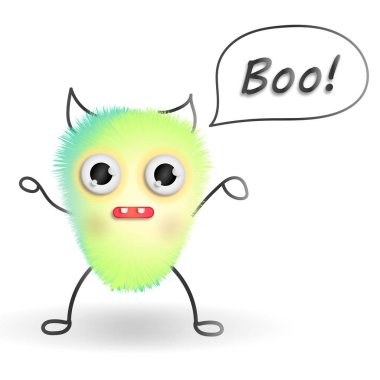 Şirin tüylü yeşil canavar korkutuyor