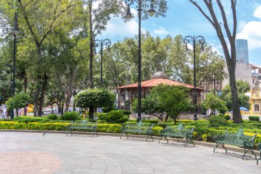 Kiosko in the Plaza del Coyoacan in Mexico City.