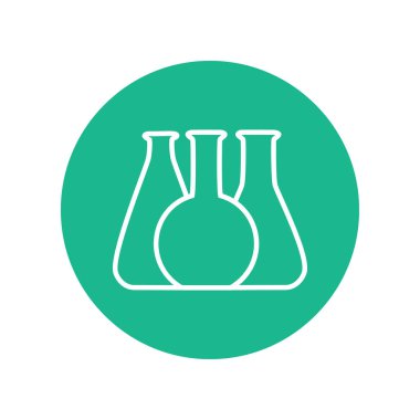 Kimyasal laboratuvar test tüpü simge vektör çizim